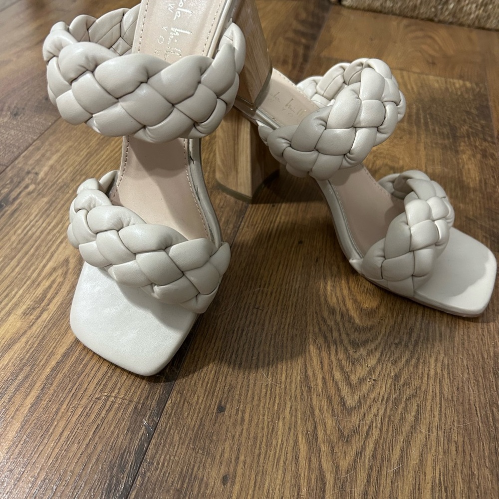 Nicole Miller Braided Beige HeelsNicole Miller heels